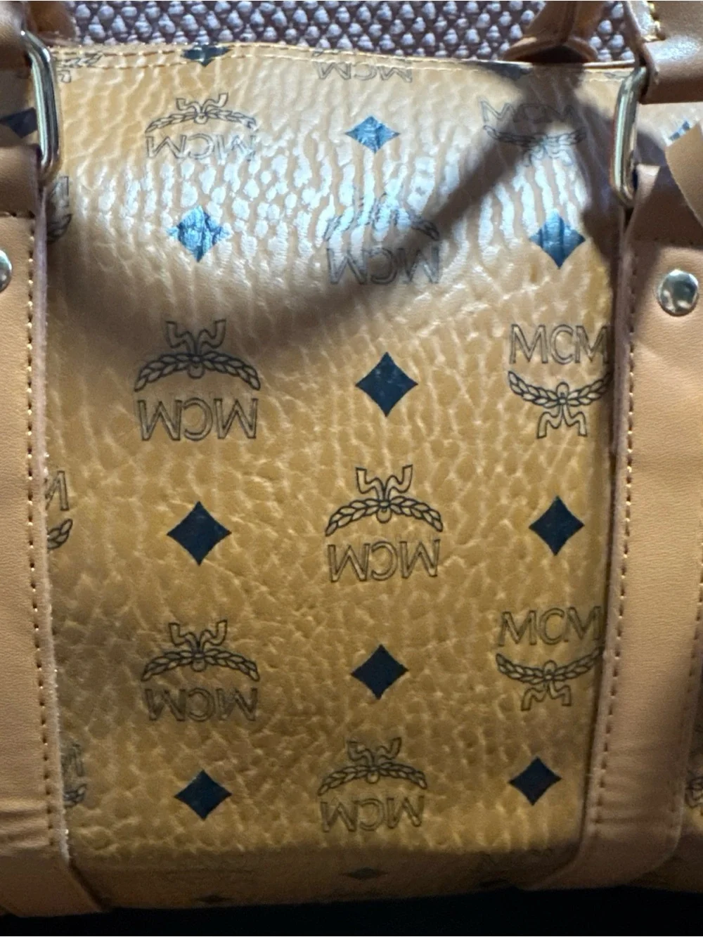 Monogram Cognac Logo Duffel Bag